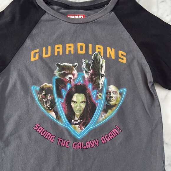 Guardians of The Galaxy Raglan Tee Youth Small 6/7 - Picture 2 of 6